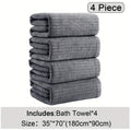 Four-piece Grey Bath Towel Set, Highly Absorbent, Quick-drying, Lint-free, Skin-friendly, Thickened And Durable. A Must-have For Your Home Bathroom, Practical And Stylish.