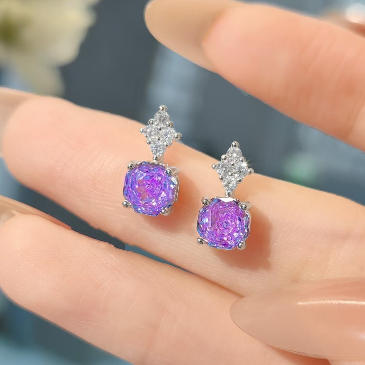 Fashion Personality Affordable Luxury Octagonal Necklace