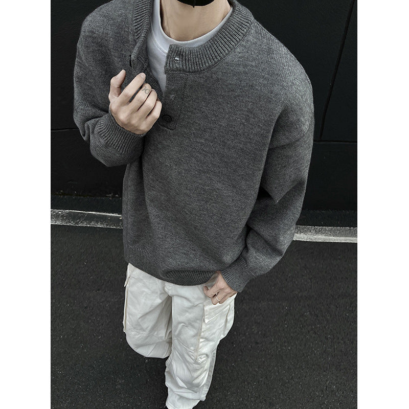Men's Lazy High-end Loose Long Sleeve Base Layer Knit Sweater