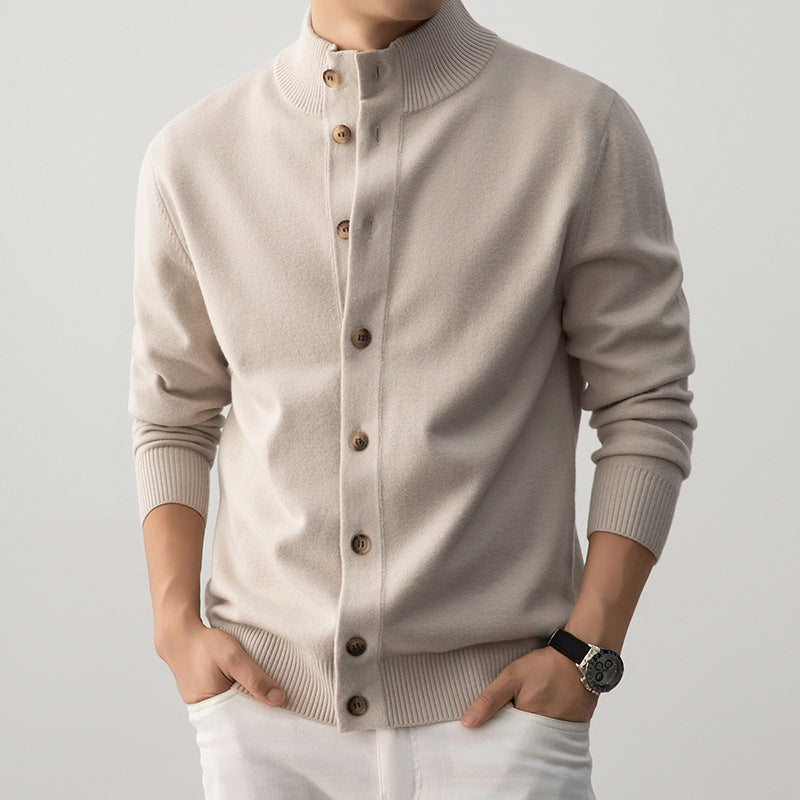 Men's Casual Thick Semi-turtleneck Sweater Old Money Style