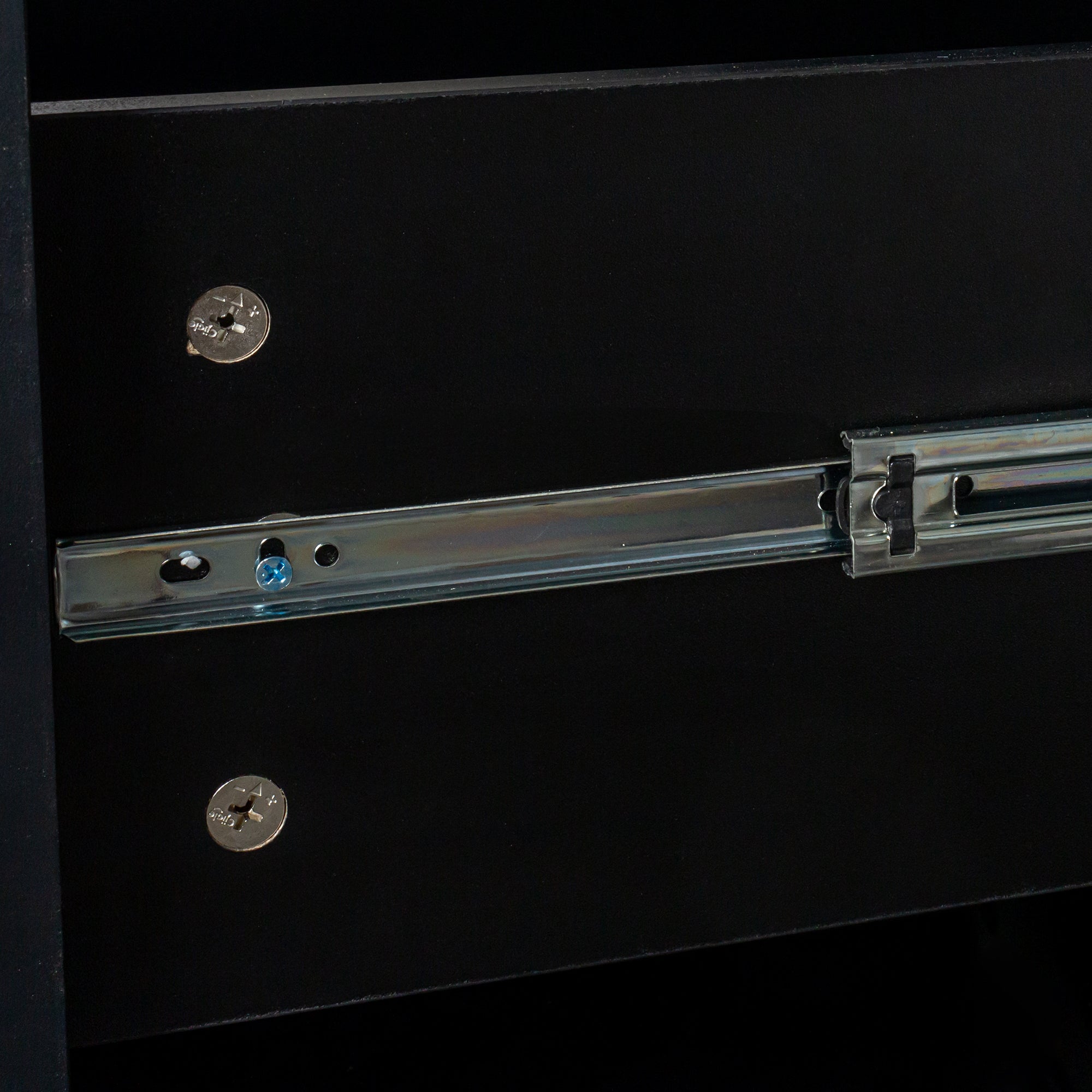 Home Office Computer Desk With Hutch, Antiqued Black Finish