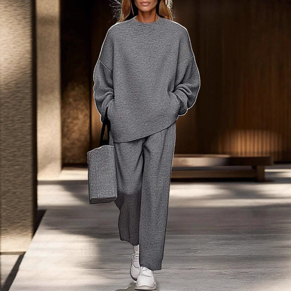 Fashionable Casual Long-sleeve Hoodie And Pants Set