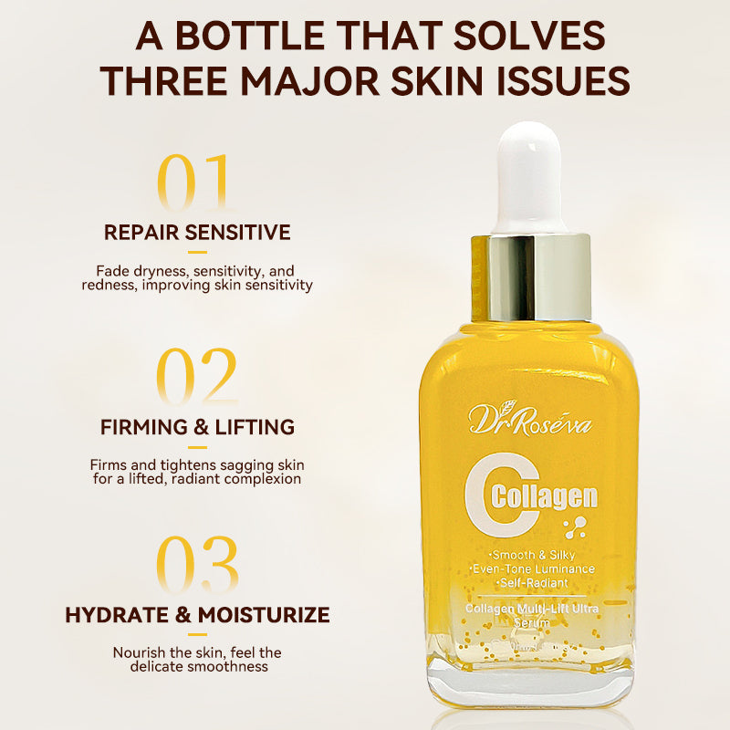 DR.ROSEVA Hot Sales Collagen Multi-Lift Ultra Serum For Face Hyaluronic Acid Herbal Whitening Brightening Moisturizing Firming