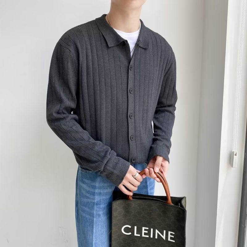 Trendy Casual Loose Lapel Men's Sweater