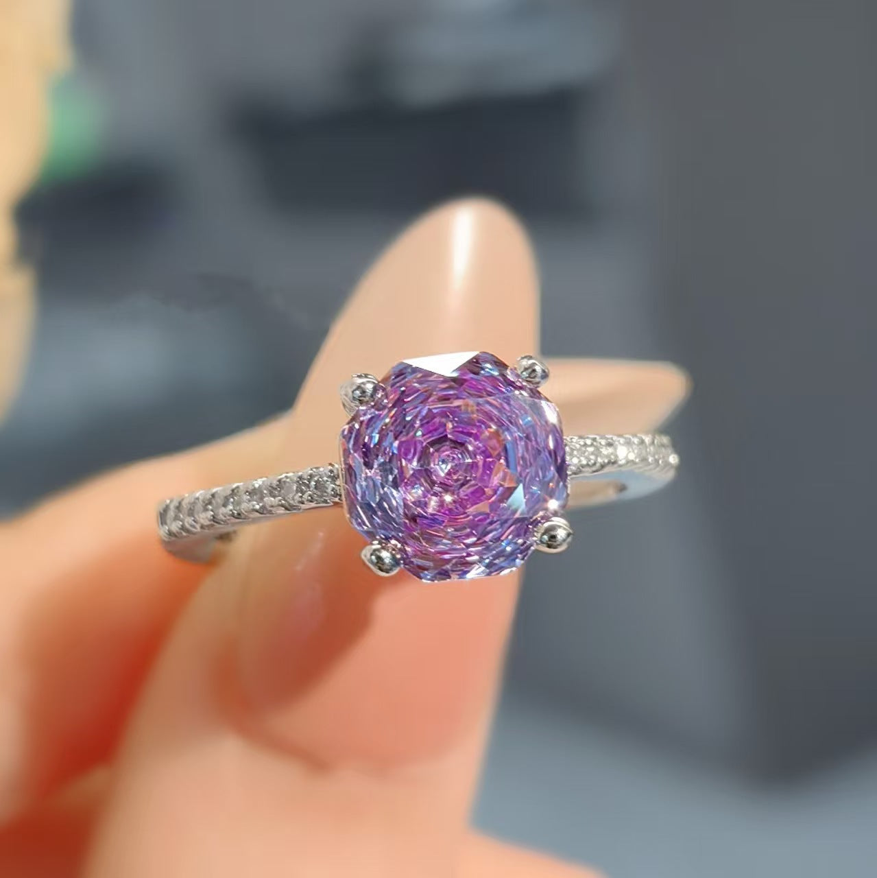 Fashion Personality Affordable Luxury Octagonal Necklace