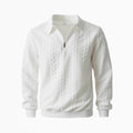 Men's Fashion Jacquard Lapel Long Sleeve Sweater