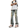 American V Retro Tattered Jeans Jeans Loose