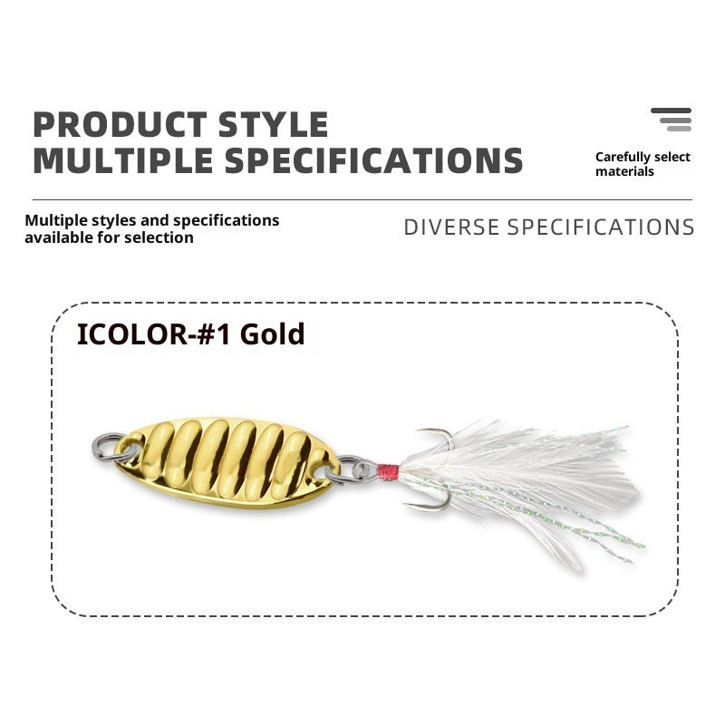 Sequins Colorful Light Sea Water Offset With Feather Hook