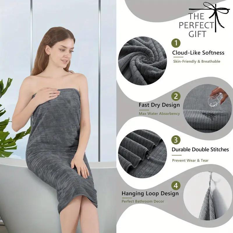 Four-piece Grey Bath Towel Set, Highly Absorbent, Quick-drying, Lint-free, Skin-friendly, Thickened And Durable. A Must-have For Your Home Bathroom, Practical And Stylish.