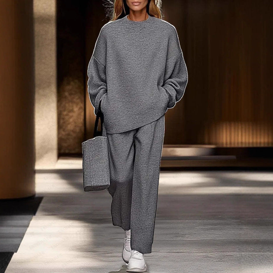 Fashionable Casual Long-sleeve Hoodie And Pants Set