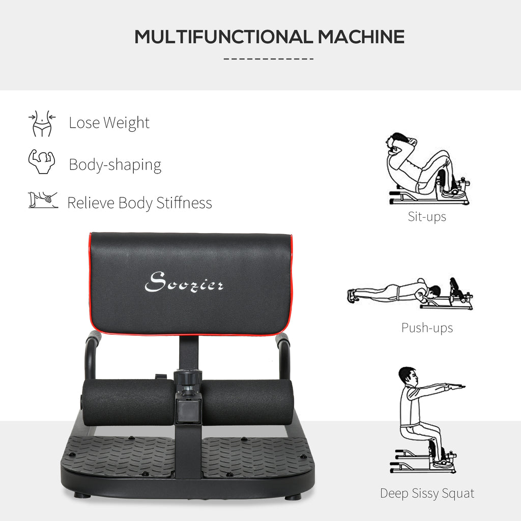 1 Padded Push Up Sit Up Squat Machine Home Gym Fitness Equipment
