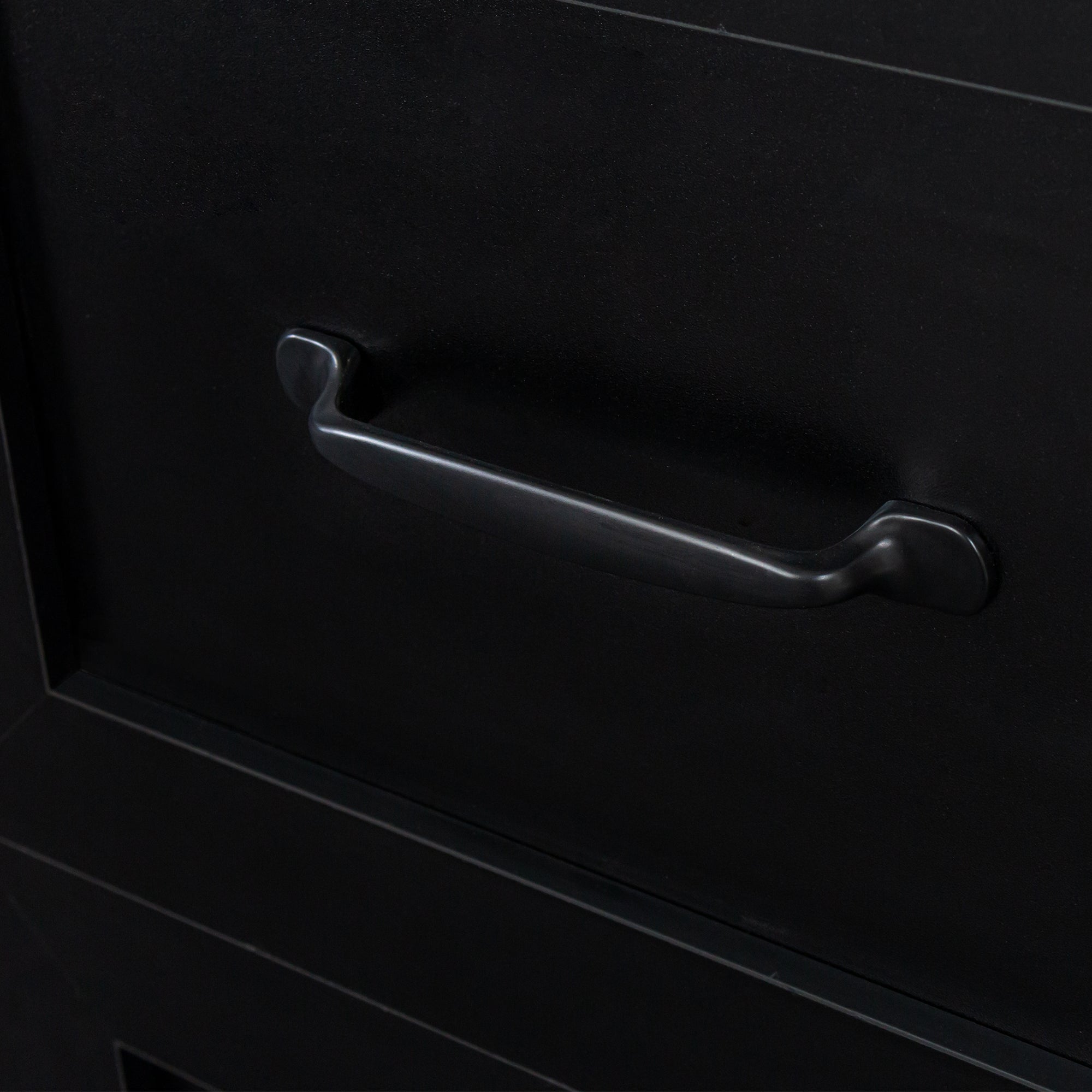 Home Office Computer Desk With Hutch, Antiqued Black Finish