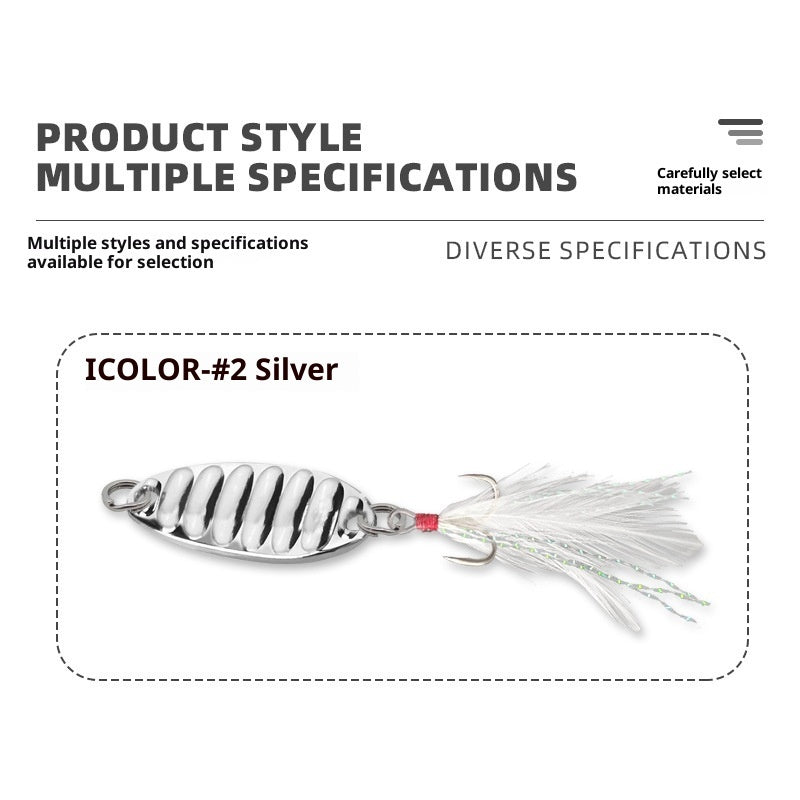 Sequins Colorful Light Sea Water Offset With Feather Hook