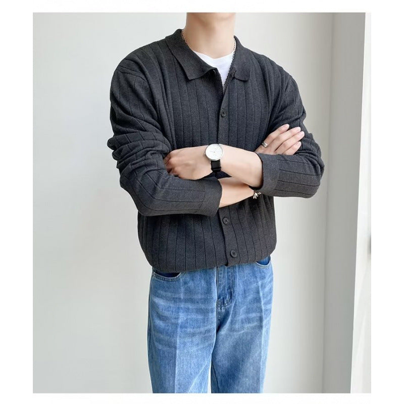 Trendy Casual Loose Lapel Men's Sweater